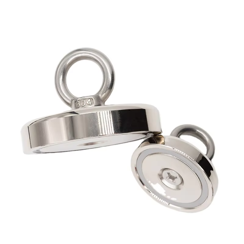  Strong fishing magnet with Ropes and Eyebolt