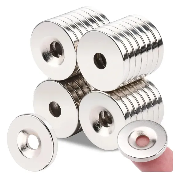  D20x5 Super Strong Countersunk Neodymium Magnets 